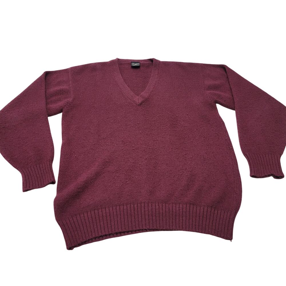 Baby Alpaca made in Peru pullover V neck sweater grandpa core old money